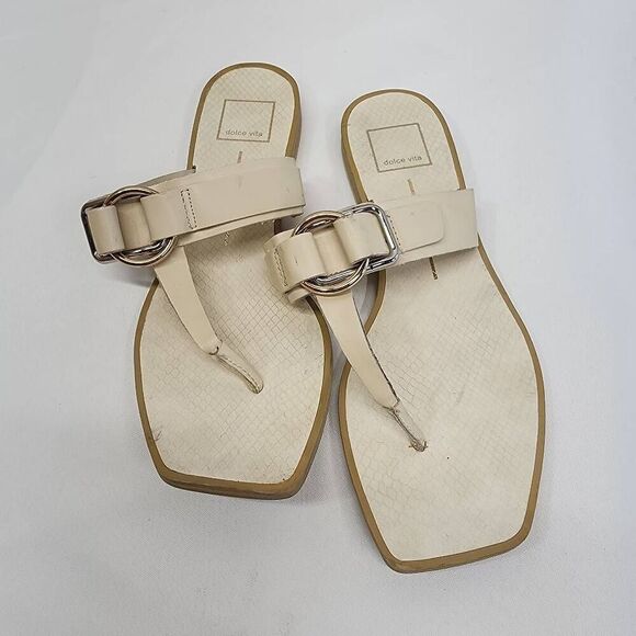 Dolce Vita Size 8.5 Ilene Cream Sandals M - Picture 8 of 10